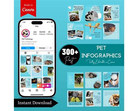 Pet Template Social Media Templates Canva Editable Templates