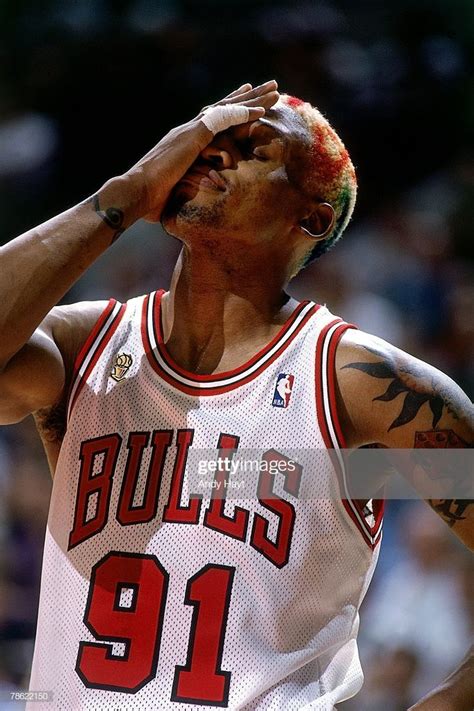 News Photo Dennis Rodman Of The Chicago Bullsf Displays Dennis