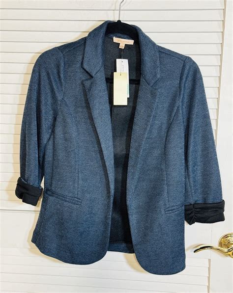 Stitch Fix Skies Are Blue Stretch Blazer Jacket NEW Large Women Pockets