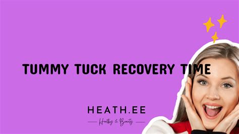 Tummy Tuck Recovery Time: What to Expect - Heathe