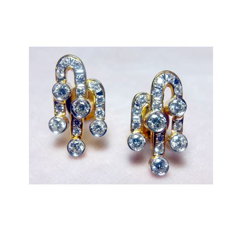 Art Deco Diamond Earring Studs | Gem Gardener