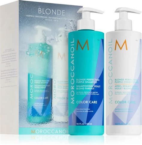 Moroccanoil Blonde Perfecting Purple Shampoo Conditioner Duo X Ml Bol