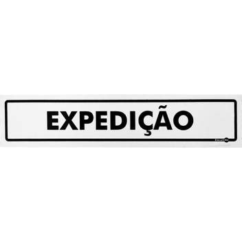 Placa Sinalização Expedição 6 5x30cm Encartale Placa de Sinalização