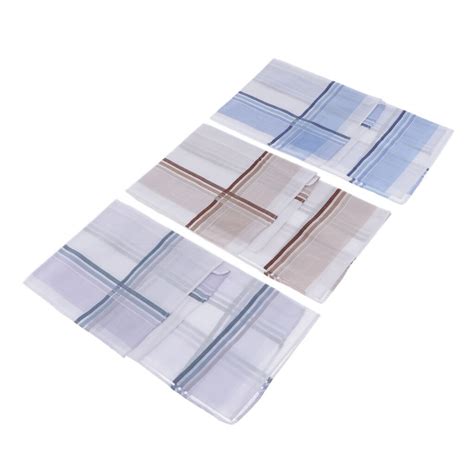 Set Of 3 Cotton Handkerchiefs For Men Simple And Grandado