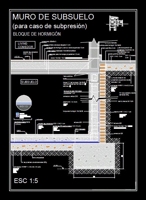 Detalles Constructivos De Muros En DWG 129 09 KB Librería CAD