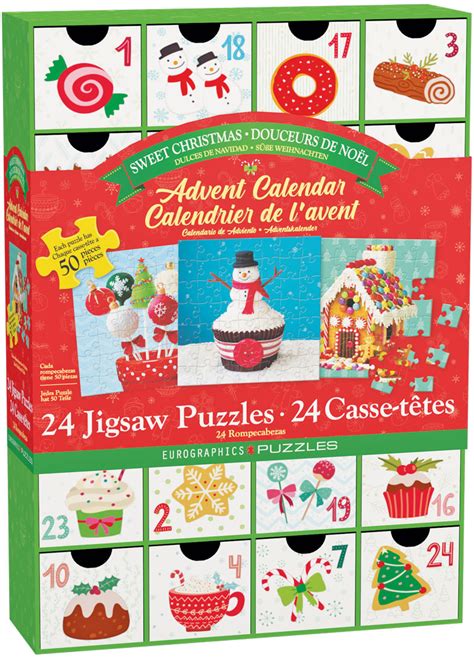 Advent Calendar Christmas Sweets 24 Wonderful Puzzles 50 Pieces