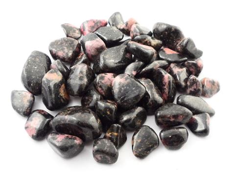 Rhodonite, tumbled, 16oz | The Crystal Man