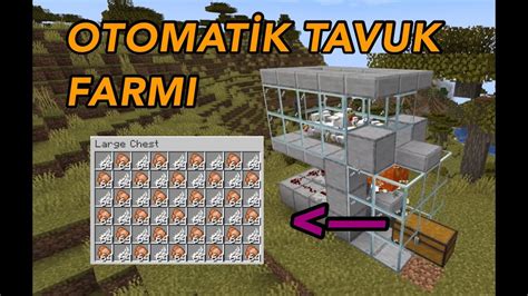 Minecraft Otomatik Pişmiş Tavuk Eti Farmı I Auto Chicken Farm I