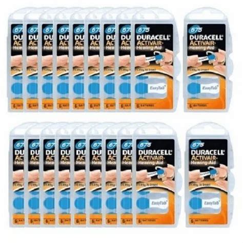 Duracell Easy Tab Hearing Aid Battery Size 675 Zinc Air Mercury Free At