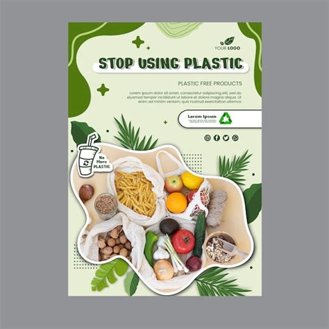 Free Vector Zero Waste Poster Template