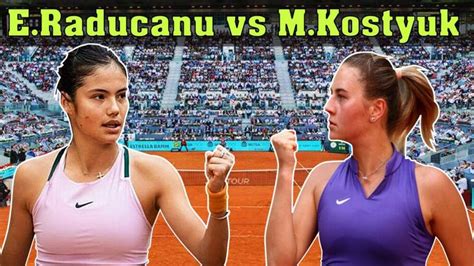 Emma Raducanu Vs Marta Kostyuk Madrid Open R Full Match Hd