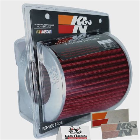 Filtro De Ar K N C Nico Universal Duplo Fluxo Rg Rd Vermelho