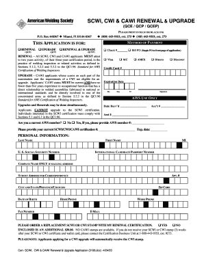 Fillable Online Sections Aws Scwi Cwi Cawi Renewal Upgrade