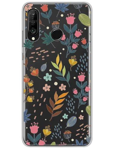 Coque En Silicone Imprim Es Pour Huawei P Lite Fleurs Color Es