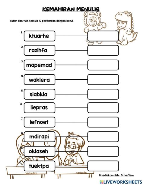 Perkataan Kvkvkvk Exercise Live Worksheets