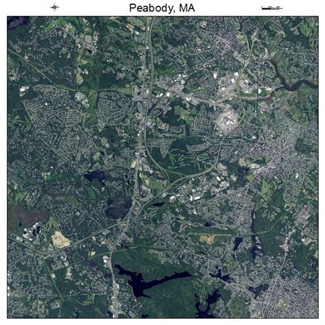 Aerial Photography Map of Peabody, MA Massachusetts