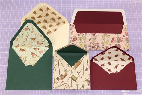 envelope folding pattern custom envelope liners  templates