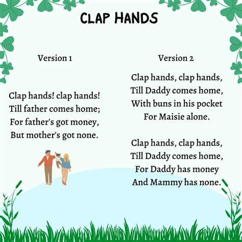 Clap Hands Printable Lyrics, Origins, and Video