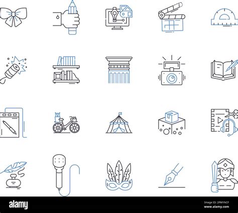 Handmade projects outline icons collection. handmade, project, DIY ...