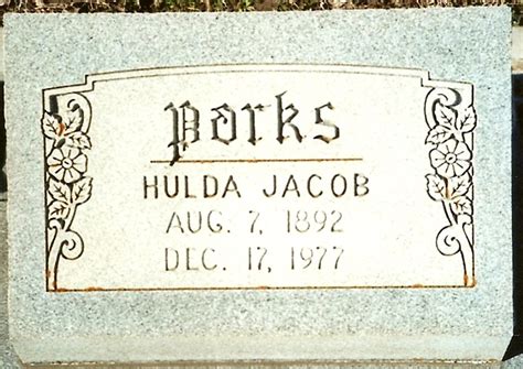 Hulda Esther Jacob Parks 1892 1977 Find a Grave äreminne