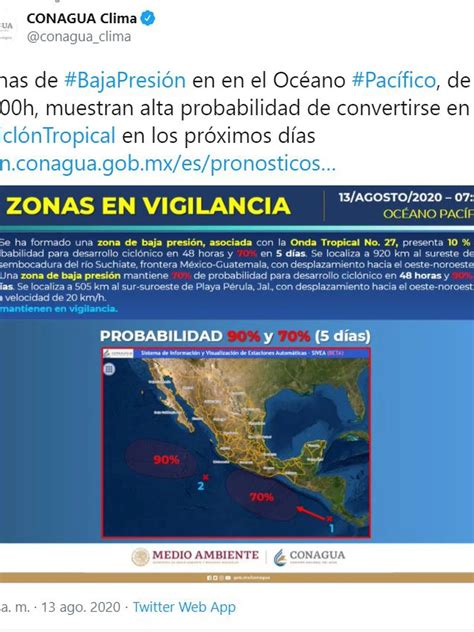 Zona De Baja Presión Pone En Alerta Al Pacífico Frente A Costas De