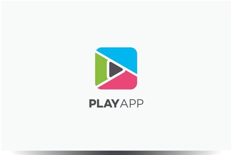 Play App logo design vector template