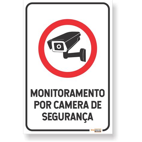 Placa Ambiente Monitorado Monitoramento 24 Horas Shopee Brasil