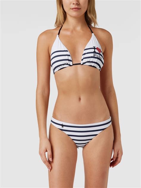 Polo Ralph Lauren Bikini Oberteil Mit Streifenmuster Marine Online Kaufen