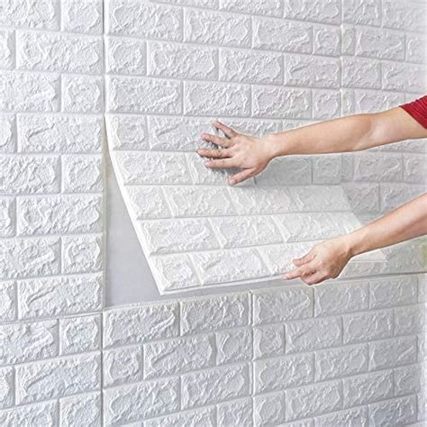 Buy Haxed Brick Wallpaper For Wall Pe Foam Wall Stickers Self Adhesive