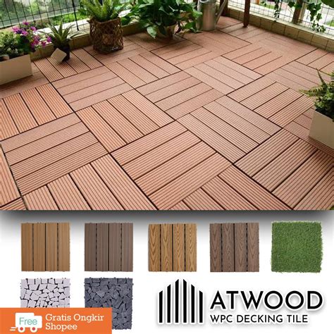 Jual Decking Tile Wpc Lantai Kayu Bongkar Pasang Ubin Taman