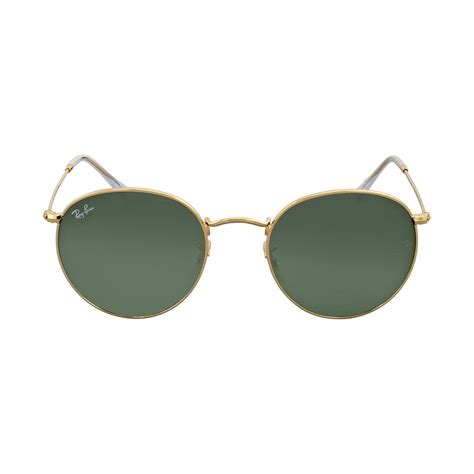 Unisex Round Sunglasses // Gold + Green - Luxury Eyewear - Touch of Modern