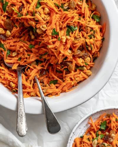 Healthy Carrot Raisin Salad Plant Based On A Budget