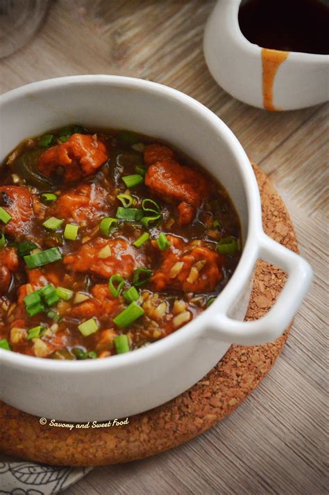 Chicken Manchurian With Gravy Savory Sweetfood