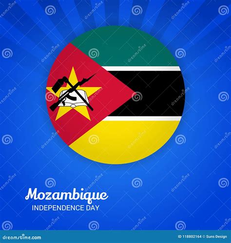 Mozambique Independence Day. Stock Illustration - Illustration of