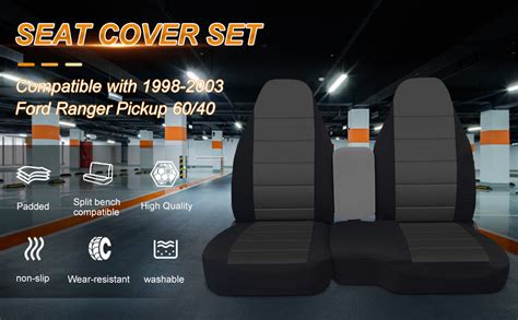 Custom Fit Front Seat Covers Without Console Replace For 1998 2003 Ford Ranger