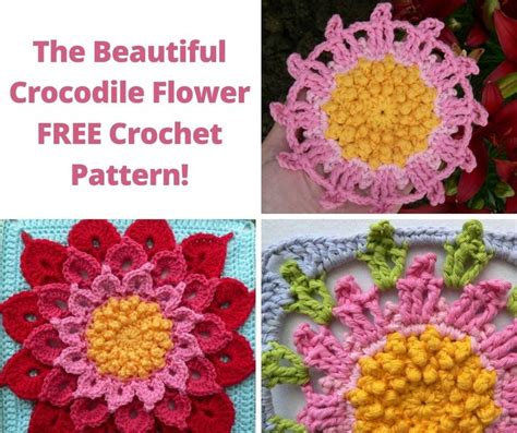 The Beautiful Crocodile Flower Crochet Pattern Crochet Flowers Easy