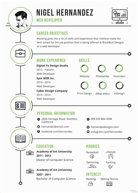 Infographic Resume Template Free Of Free Minimalist Infographic Resume