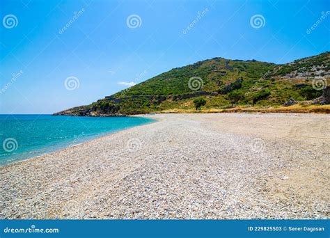 Beach in the Anemurium Ancient City in Anamur Mersin Turkey Stock Image ...