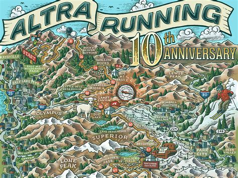 Altra Running Wasatch 100 Map By Mario Zucca On Dribbble