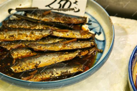 Premium Photo | Japanese fish cake in a market stall in Nishiki fish market in Kyoto Japan