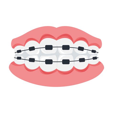 Teeth Braces Illustration On White Background 20745540 Vector Art At