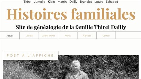 Articles Histoires Familiales