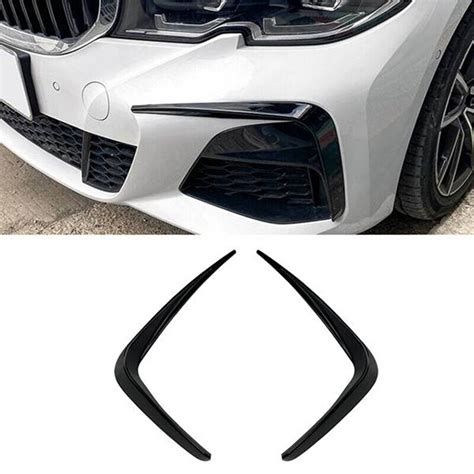 Car Front Bumper Splitter Spoiler Trim Fog Light Canard For Series