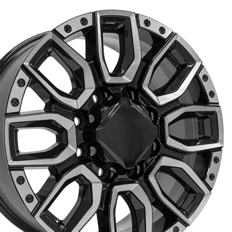 20-inch Black with Milled Edge Rims fit GMC Sierra 2500/3500 - CV97 ...