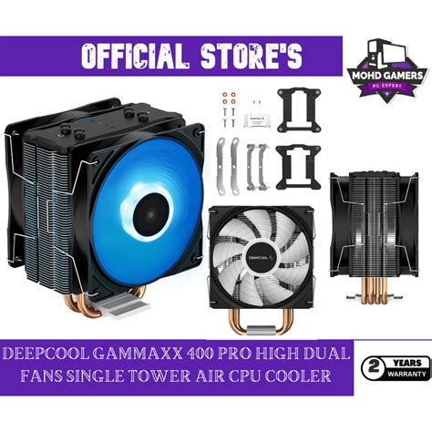 DEEPCOOL GAMMAXX 400 PRO HIGH DUAL FANS SINGLE TOWER AIR CPU COOLER