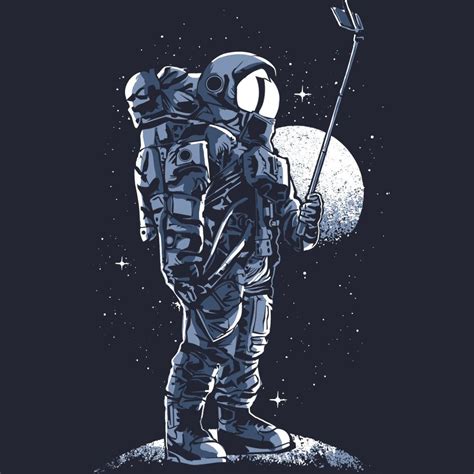 Selfie Astronaut Fun T Shirt F R Frauen Travail Domicile