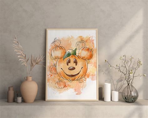 Mickey Halloween Pumpkin Wall Print / Hidden Mickey Pumpkin / Pumpkin ...