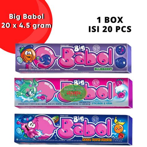 Jual Big Babol Stick Box Isi Permen Karet Jadul Strawberry