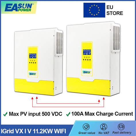 EASUN Onduleur Solaire Hybride 11200W Avec Chargeur MPPT Int Gr Entr E