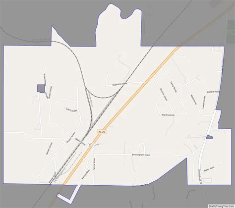 Map of Wilton town, Alabama - Thong Thai Real